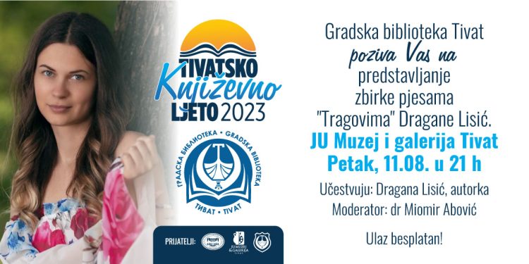 Pozivnica za promociju zbirke poezije “Tragovima”, autorke Dragane Lisić